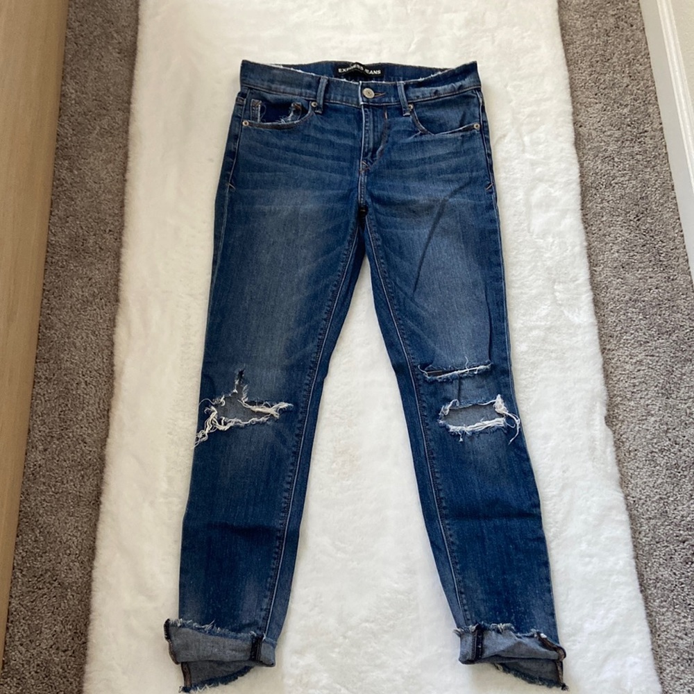 Express mid rise ankle jeans